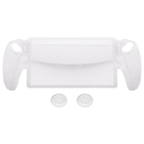 PlayVital 3D Studded Edition Anti-Slip Silicone Protective Case with Thumb Grips for PS Portal Remote Player - Clear White - CYRPFP003