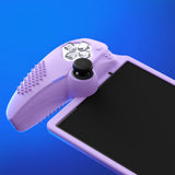 PlayVital 3D Studded Edition Anti-Slip Silicone Protective Case with Thumb Grips for PS Portal Remote Player - Mauve Purple - CYRPFP004