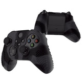 PlayVital Dark Gray & Black 3D Studded Edition Anti-slip Silicone Cover Skin for Xbox Series X Controller, Soft Rubber Case Protector for Xbox Series S Controller with 6 Black Thumb Grip Caps - SDX3024
