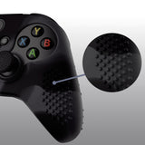 PlayVital Dark Gray & Black 3D Studded Edition Anti-slip Silicone Cover Skin for Xbox Series X Controller, Soft Rubber Case Protector for Xbox Series S Controller with 6 Black Thumb Grip Caps - SDX3024