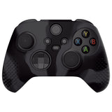 PlayVital Dark Gray & Black 3D Studded Edition Anti-slip Silicone Cover Skin for Xbox Series X Controller, Soft Rubber Case Protector for Xbox Series S Controller with 6 Black Thumb Grip Caps - SDX3024