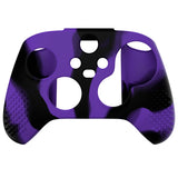 PlayVital Purple & Black 3D Studded Edition Anti-slip Silicone Cover Skin for Xbox Series X Controller, Soft Rubber Case Protector for Xbox Series S Controller with 6 Black Thumb Grip Caps - SDX3022