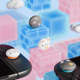 PlayVital 4 Pcs Thumb Grips for Nintendo Switch 2, Kawaii Silicone Thumbstick Caps for Joycon 2, Joystick Cover for Switch 2 Accessories - Cheese Mousie & Peek Mousie - WWYNTJ028