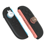 PlayVital 4 Pcs Thumb Grips for Nintendo Switch 2, Kawaii Silicone Thumbstick Caps for Joycon 2, Joystick Cover for Switch 2 Accessories - Chubby Bear & Smiley Bunny - WWYNTJ007