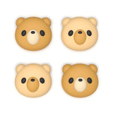 PlayVital 4 Pcs Thumb Grips for Nintendo Switch 2, Kawaii Silicone Thumbstick Caps for Joycon 2, Joystick Cover for Switch 2 Accessories - Cozy Bear - WWYNTJ006