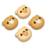 PlayVital 4 Pcs Thumb Grips for Nintendo Switch 2, Kawaii Silicone Thumbstick Caps for Joycon 2, Joystick Cover for Switch 2 Accessories - Cozy Bear - WWYNTJ006