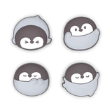 PlayVital 4 Pcs Thumb Grips for Nintendo Switch 2, Kawaii Silicone Thumbstick Caps for Joycon 2, Joystick Cover for Switch 2 Accessories - Cutie Penguin - WWYNTJ010