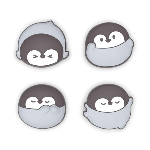 PlayVital 4 Pcs Thumb Grips for Nintendo Switch 2, Kawaii Silicone Thumbstick Caps for Joycon 2, Joystick Cover for Switch 2 Accessories - Cutie Penguin - WWYNTJ010
