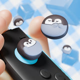 PlayVital 4 Pcs Thumb Grips for Nintendo Switch 2, Kawaii Silicone Thumbstick Caps for Joycon 2, Joystick Cover for Switch 2 Accessories - Cutie Penguin - WWYNTJ010