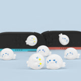 PlayVital 4 Pcs Thumb Grips for Nintendo Switch 2, Kawaii Silicone Thumbstick Caps for Joycon 2, Joystick Cover for Switch 2 Accessories - Cutie Seal Squad - WWYNTJ001