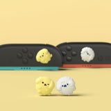 PlayVital 4 Pcs Thumb Grips for Nintendo Switch 2, Kawaii Silicone Thumbstick Caps for Joycon 2, Joystick Cover for Switch 2 Accessories - Fluffy & Winky Pups - WWYNTJ026