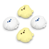 PlayVital 4 Pcs Thumb Grips for Nintendo Switch 2, Kawaii Silicone Thumbstick Caps for Joycon 2, Joystick Cover for Switch 2 Accessories - Fluffy & Winky Pups - WWYNTJ026