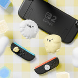 PlayVital 4 Pcs Thumb Grips for Nintendo Switch 2, Kawaii Silicone Thumbstick Caps for Joycon 2, Joystick Cover for Switch 2 Accessories - Fluffy & Winky Pups - WWYNTJ026