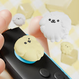 PlayVital 4 Pcs Thumb Grips for Nintendo Switch 2, Kawaii Silicone Thumbstick Caps for Joycon 2, Joystick Cover for Switch 2 Accessories - Fluffy & Winky Pups - WWYNTJ026
