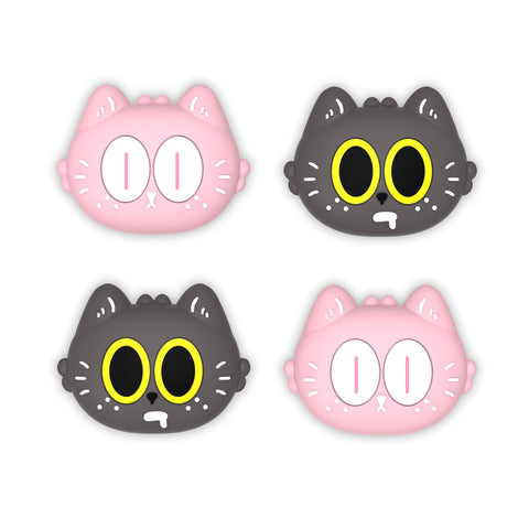 PlayVital 4 Pcs Thumb Grips for Nintendo Switch 2, Kawaii Silicone Thumbstick Caps for Joycon 2, Joystick Cover for Switch 2 Accessories - Moonlight Cat - WWYNTJ017