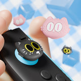 PlayVital 4 Pcs Thumb Grips for Nintendo Switch 2, Kawaii Silicone Thumbstick Caps for Joycon 2, Joystick Cover for Switch 2 Accessories - Moonlight Cat - WWYNTJ017