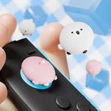 PlayVital 4 Pcs Thumb Grips for Nintendo Switch 2, Kawaii Silicone Thumbstick Caps for Joycon 2, Joystick Cover for Switch 2 Accessories - Puffy Chickie & Shy Chickie - WWYNTJ029