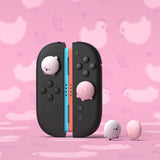 PlayVital 4 Pcs Thumb Grips for Nintendo Switch 2, Kawaii Silicone Thumbstick Caps for Joycon 2, Joystick Cover for Switch 2 Accessories - Puffy Chickie & Shy Chickie - WWYNTJ029