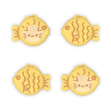 PlayVital 4 Pcs Thumb Grips for Nintendo Switch 2, Kawaii Silicone Thumbstick Caps for Joycon 2, Joystick Cover for Switch 2 Accessories - Taiyaki Kitten - WWYNTJ018