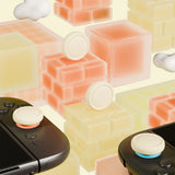 PlayVital 4Pcs Thumb Grip Caps for Nintendo Switch 2, Silicone Thumbstick Grip Cover for Switch 2, Comfort Joystick Caps for Joycon 2 - Antique Yellow - WWYNTM008