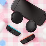 PlayVital 4Pcs Thumb Grip Caps for Nintendo Switch 2, Silicone Thumbstick Grip Cover for Switch 2, Comfort Joystick Caps for Joycon 2 - Black - WWYNTM006