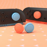 PlayVital 4Pcs Thumb Grip Caps for Nintendo Switch 2, Silicone Thumbstick Grip Cover for Switch 2, Comfort Joystick Caps for Joycon 2 - Blue & Orange - WWYNTM038