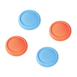 PlayVital 4Pcs Thumb Grip Caps for Nintendo Switch 2, Silicone Thumbstick Grip Cover for Switch 2, Comfort Joystick Caps for Joycon 2 - Blue & Orange - WWYNTM038