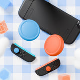 PlayVital 4Pcs Thumb Grip Caps for Nintendo Switch 2, Silicone Thumbstick Grip Cover for Switch 2, Comfort Joystick Caps for Joycon 2 - Blue & Orange - WWYNTM038