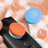 PlayVital 4Pcs Thumb Grip Caps for Nintendo Switch 2, Silicone Thumbstick Grip Cover for Switch 2, Comfort Joystick Caps for Joycon 2 - Blue & Orange - WWYNTM038