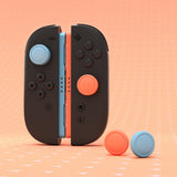 PlayVital 4Pcs Thumb Grip Caps for Nintendo Switch 2, Silicone Thumbstick Grip Cover for Switch 2, Comfort Joystick Caps for Joycon 2 - Blue & Orange - WWYNTM038