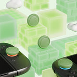PlayVital 4Pcs Thumb Grip Caps for Nintendo Switch 2, Silicone Thumbstick Grip Cover for Switch 2, Comfort Joystick Caps for Joycon 2 - Matcha Green - WWYNTM005