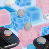 PlayVital 4Pcs Thumb Grip Caps for Nintendo Switch 2, Silicone Thumbstick Grip Cover for Switch 2, Comfort Joystick Caps for Joycon 2 - New Hope Gray - WWYNTM035