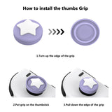 PlayVital 4Pcs Thumb Grip Caps for Nintendo Switch 2, Silicone Thumbstick Grip Cover for Switch 2, Comfort Joystick Caps for Joycon 2 - New Hope Gray - WWYNTM035