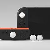 PlayVital 4Pcs Thumb Grip Caps for Nintendo Switch 2, Silicone Thumbstick Grip Cover for Switch 2, Comfort Joystick Caps for Joycon 2 - White - WWYNTM007