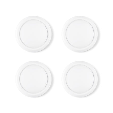 PlayVital 4Pcs Thumb Grip Caps for Nintendo Switch 2, Silicone Thumbstick Grip Cover for Switch 2, Comfort Joystick Caps for Joycon 2 - White - WWYNTM007