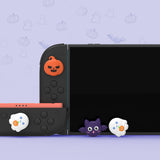 PlayVital 6 Pcs Thumb Grips for Nintendo Switch 2, Cute Silicone Thumbstick Caps for Switch 2, Analog Cover for Joycon 2 Joystick Caps - Halloween Pumpkin Bat with Spooky Ghost - WWYNTJ004