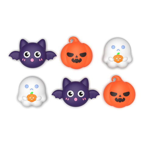 PlayVital 6 Pcs Thumb Grips for Nintendo Switch 2, Cute Silicone Thumbstick Caps for Switch 2, Analog Cover for Joycon 2 Joystick Caps - Halloween Pumpkin Bat with Spooky Ghost - WWYNTJ004