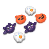 PlayVital 6 Pcs Thumb Grips for Nintendo Switch 2, Cute Silicone Thumbstick Caps for Switch 2, Analog Cover for Joycon 2 Joystick Caps - Halloween Pumpkin Bat with Spooky Ghost - WWYNTJ004
