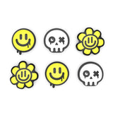 PlayVital 6 Pcs Thumb Grips for Nintendo Switch 2, Cute Silicone Thumbstick Caps for Switch 2, Analog Cover for Joycon 2 Joystick Caps - Happy & Gloomy Style - WWYNTJ002