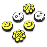 PlayVital 6 Pcs Thumb Grips for Nintendo Switch 2, Cute Silicone Thumbstick Caps for Switch 2, Analog Cover for Joycon 2 Joystick Caps - Happy & Gloomy Style - WWYNTJ002