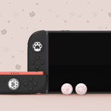 PlayVital 8 Pcs Thumb Grips for Nintendo Switch 2, Kawaii Silicone Thumbstick Caps for Switch 2, Analog Cover for Joycon 2 Joystick Caps - Cat Paw - WWYNTJ003