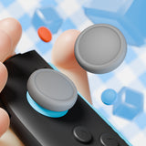 PlayVital 8Pcs Thumb Grip Caps for Nintendo Switch 2, Silicone Thumbstick Grip Cover for Switch 2, Comfort Joystick Caps for Joycon 2 - Black & Gray & Blue & Orange - WWYNTM036