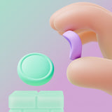 PlayVital 8Pcs Thumb Grip Caps for Nintendo Switch 2, Silicone Thumbstick Grip Cover for Switch 2, Comfort Joystick Caps for Joycon 2 - Soft Violet & Mint Green & Black & Gray - WWYNTM074