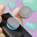PlayVital 8Pcs Thumb Grip Caps for Nintendo Switch 2, Silicone Thumbstick Grip Cover for Switch 2, Comfort Joystick Caps for Joycon 2 - Soft Violet & Mint Green & Black & Gray - WWYNTM074