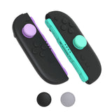 PlayVital 8Pcs Thumb Grip Caps for Nintendo Switch 2, Silicone Thumbstick Grip Cover for Switch 2, Comfort Joystick Caps for Joycon 2 - Soft Violet & Mint Green & Black & Gray - WWYNTM074