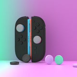 PlayVital 8Pcs Thumb Grip Caps for Nintendo Switch 2, Silicone Thumbstick Grip Cover for Switch 2, Comfort Joystick Caps for Joycon 2 - Soft Violet & Mint Green & Black & Gray - WWYNTM074