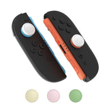 PlayVital 8Pcs Thumb Grip Caps for Nintendo Switch 2, Silicone Thumbstick Grip Cover for Switch 2, Comfort Joystick Caps for Joycon 2 - White & Antique Yellow & Pink & Matcha Green - WWYNTM037
