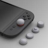 PlayVital 8 in 1 Pro Thumbs Grip Caps for Nintendo Switch 2, Ergonomic Anti-Slip Joystick Caps for Joycon 2 Grip, 8Pcs Thumbstick Cover Accessories for Switch 2 - New Hope Gray - WWYNTM003