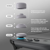 PlayVital 8 in 1 Pro Thumbs Grip Caps for Nintendo Switch 2, Ergonomic Anti-Slip Joystick Caps for Joycon 2 Grip, 8Pcs Thumbstick Cover Accessories for Switch 2 - New Hope Gray - WWYNTM003