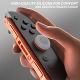 PlayVital 8 in 1 Pro Thumbs Grip Caps for Nintendo Switch 2, Ergonomic Anti-Slip Joystick Caps for Joycon 2 Grip, 8Pcs Thumbstick Cover Accessories for Switch 2 - New Hope Gray - WWYNTM003